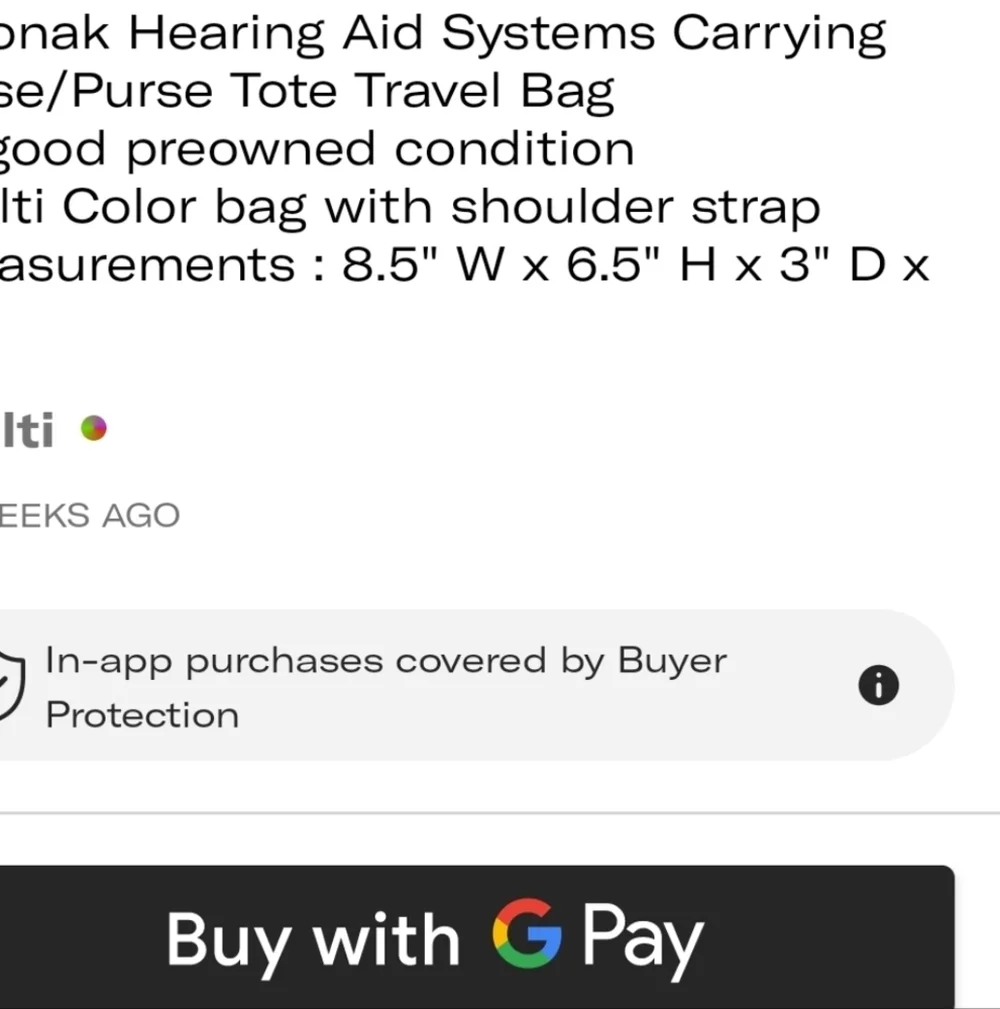 Phonak Hearing Aid Colorblock Crossbody Adjustable Bag 8.5